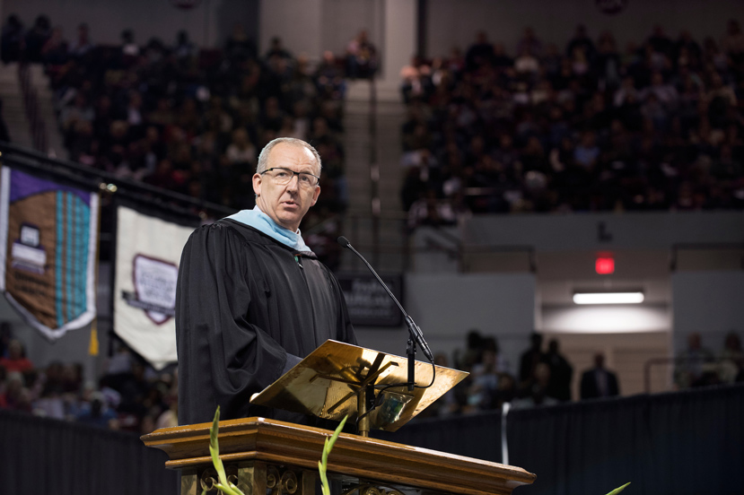 SEC Commissioner encourages MSU grads to live honorably Mississippi