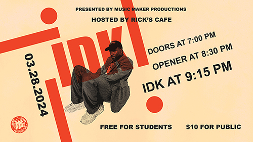 IDK Concert Poster